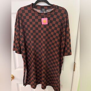 NWT Dressed in Lala Checkered Playsuit TOP ONLY